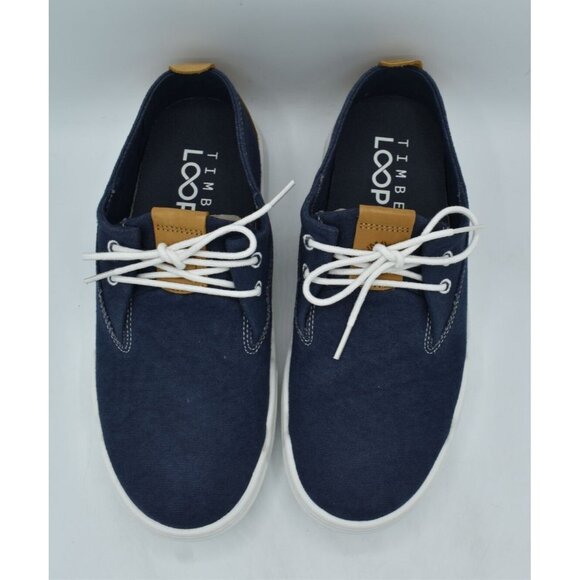 Timberland Mens Size 8 Timberloop Go Roam Dark Blue Canvas Lace Up Low Sneakers - Picture 3 of 12
